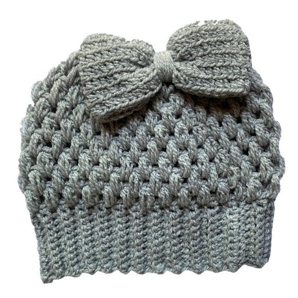 Handmade Horsetail Womens Knitted Beanie - Picture 5 of 10